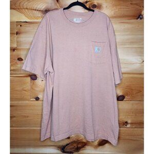 Carhartt Men's 2XL Loose Fit Orange Heavyweight Short-Sleeve Pocket T-Shirt